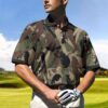 Golf Player Camo Polo Shirt #Kv