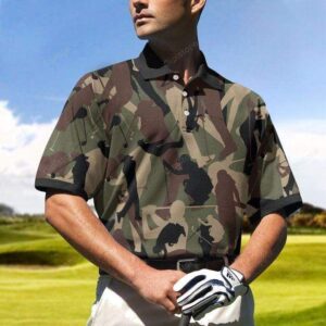 Golf Player Camo Polo Shirt #Kv