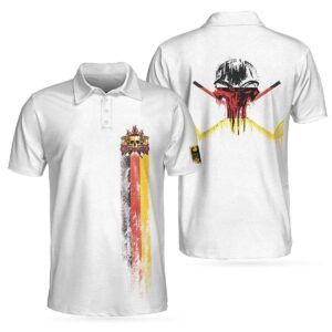 Golf Skull Germany Flag Polo Shirt