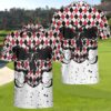 Golf Skull Red Black And White Polo Shirt