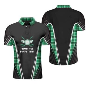 Golf Time To Par Tee Polo Shirt #H