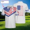Golf Us Flag Polo Shirt