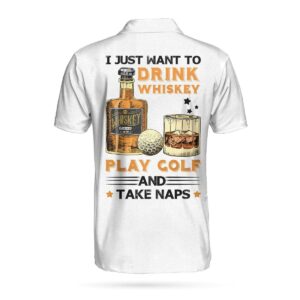 Golf Whisky And Take Naps 3D All Over Printed Polo Shirt