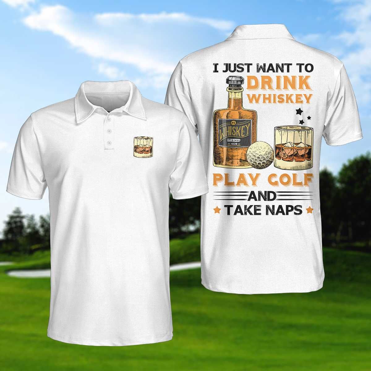 Golf Whisky And Take Naps Polo Shirt #Va Golf Whisky And Take Naps Polo Shirt #Va