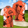 Golf Your Hole Is My Goal Orange White Polo Shirt