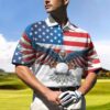 Golfaholic Eagle Wings Polo Shirt