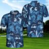 Golfer Blue Ocean Camo Pattern Polo Shirt