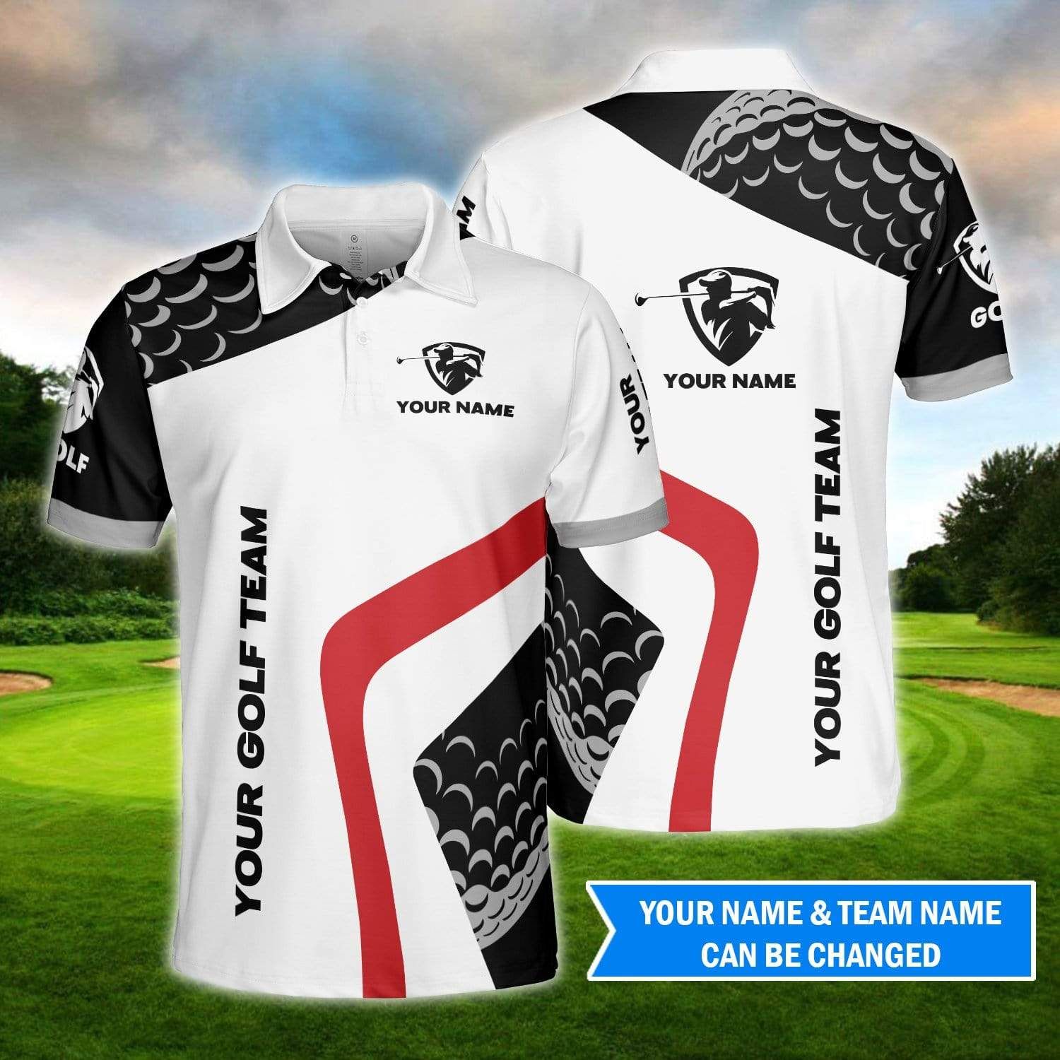 Golfer Custom Name And Your Team Name Polo Shirt Golfer Custom Name And Your Team Name Polo Shirt
