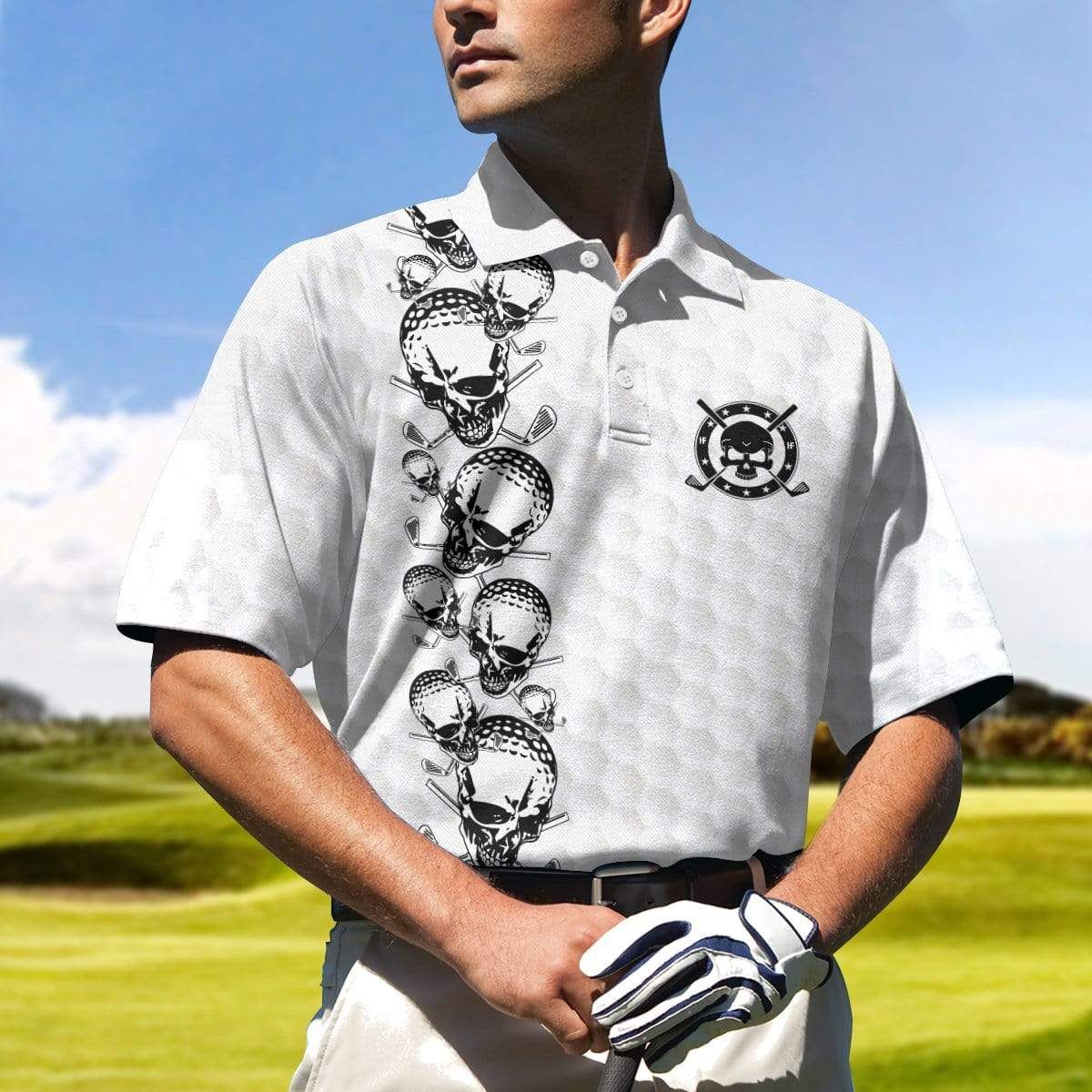 Golfing Skeleton Polo Shirt Golfing Skeleton Polo Shirt