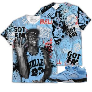 Got Em Basketball Unisex Sneaker Shirt Match Retro University Blue 5s Tee