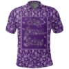 Grape Street Crips Polo Shirt - Purple Bandana A31
