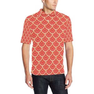 Grapefruit Pattern Print Design Gf07 Men Polo Shirt