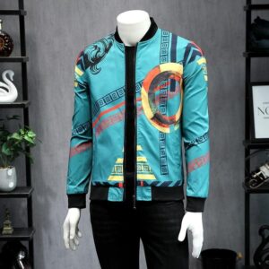 Graph Print Casual Men Bomber Jacket