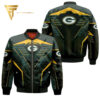Green Bay Packers Football Team Full Print Bomber Jacket