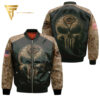 Green Bay Packers Skull Full Print Bomber Jacket