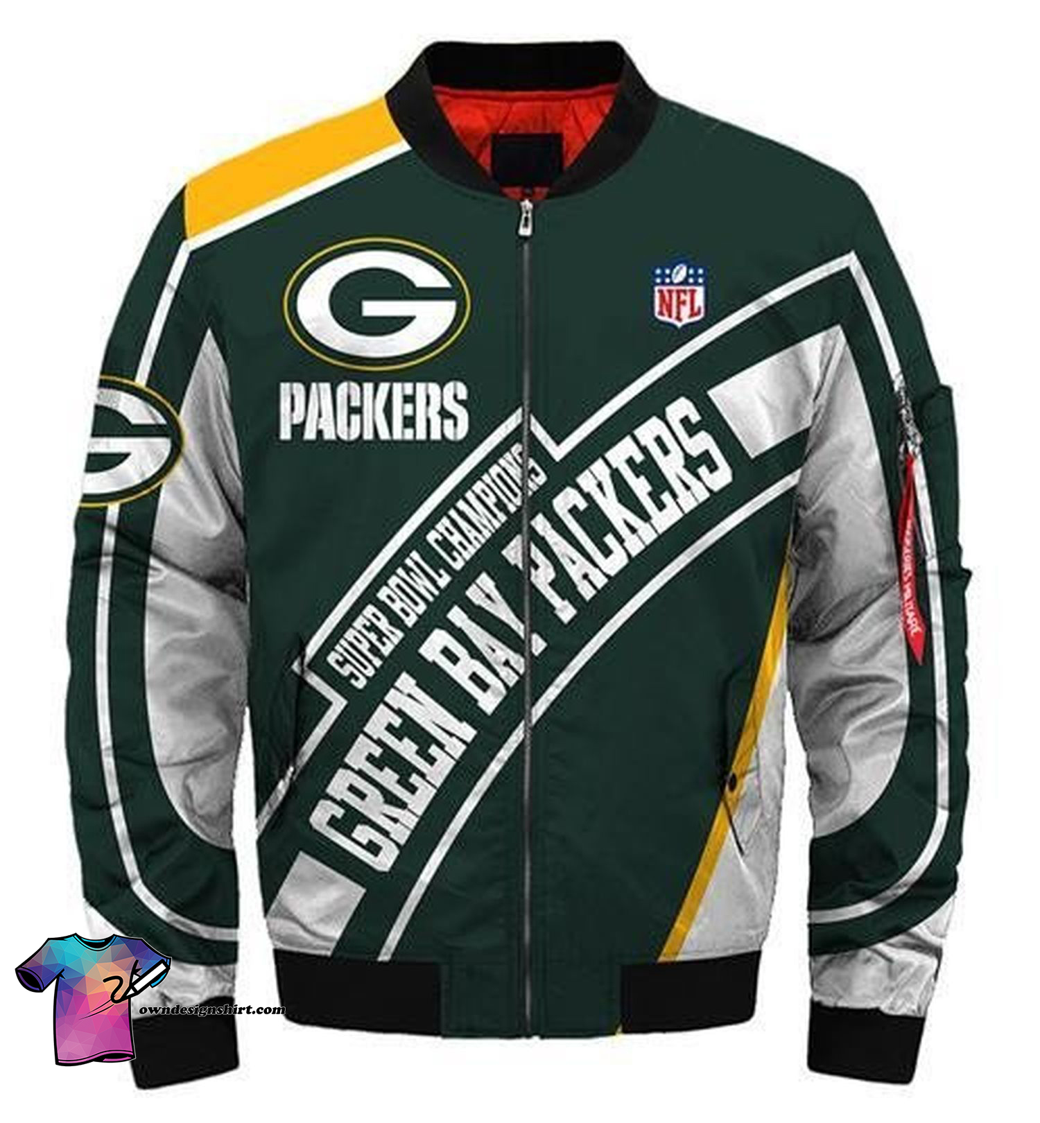 Green Bay Packers Super Bowl Champions Bomber Jacket Green Bay Packers Super Bowl Champions Bomber Jacket