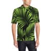 Green Neon Tropical Palm Leaves Men Polo Shirt