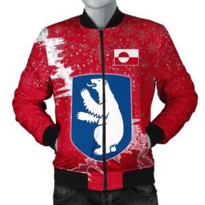 Greenland Christmas Coat Of Arms Men Bomber Jacket X Style J78 Bomber Jacket