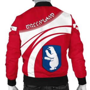 Greenland Coat Of Arms Men Bomber Jacket Cricket J5W Bomber Jacket