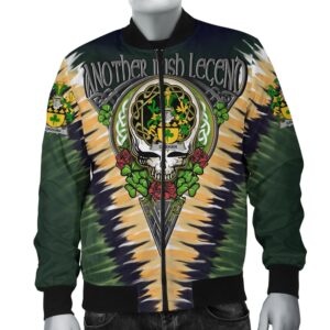 Grehan or O'Greaghan Ireland Bomber Jacket - GD Irish Legend Shamrock V Tie-Dye A7 Bomber Jacket