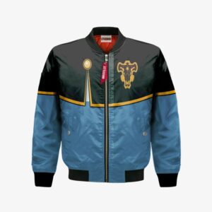 Grey Bomber Jacket Custom Black Clover Cosplay Costumes Bomber Jacket