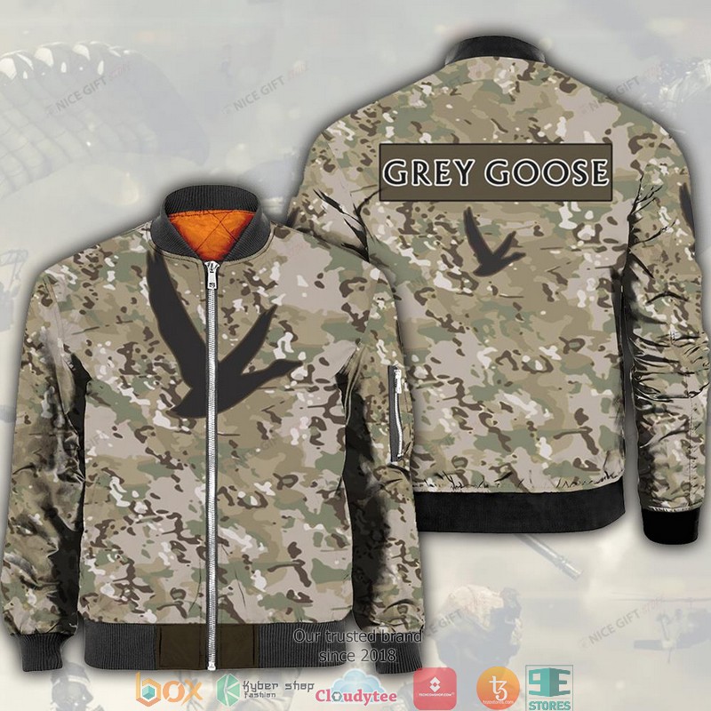 Grey Goose Camouflage Bomber Jacket Grey Goose Camouflage Bomber Jacket