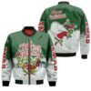 Grinch Christmas Merry Christmas How The Grinch Stole Christmas Santa Green 3D Designed Allover Gift For Grinch Fans Christmas Fans Bomber Jacket