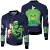 Grinch Christmas Merry Christmas Jack Skellington Black 3D Designed Allover Gift For Grinch Fans Christmas Fans Bomber Jacket