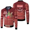 Grinch Christmas XMas Is Coming Merry Christmas Deer Tree Pattern 3D Allover Gift For Grinch Fans Christmas Fans Bomber Jacket