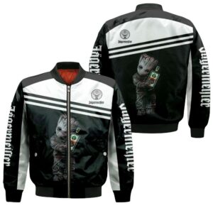 Groot Loves Jagermeister 3D Jersey Bomber Jacket