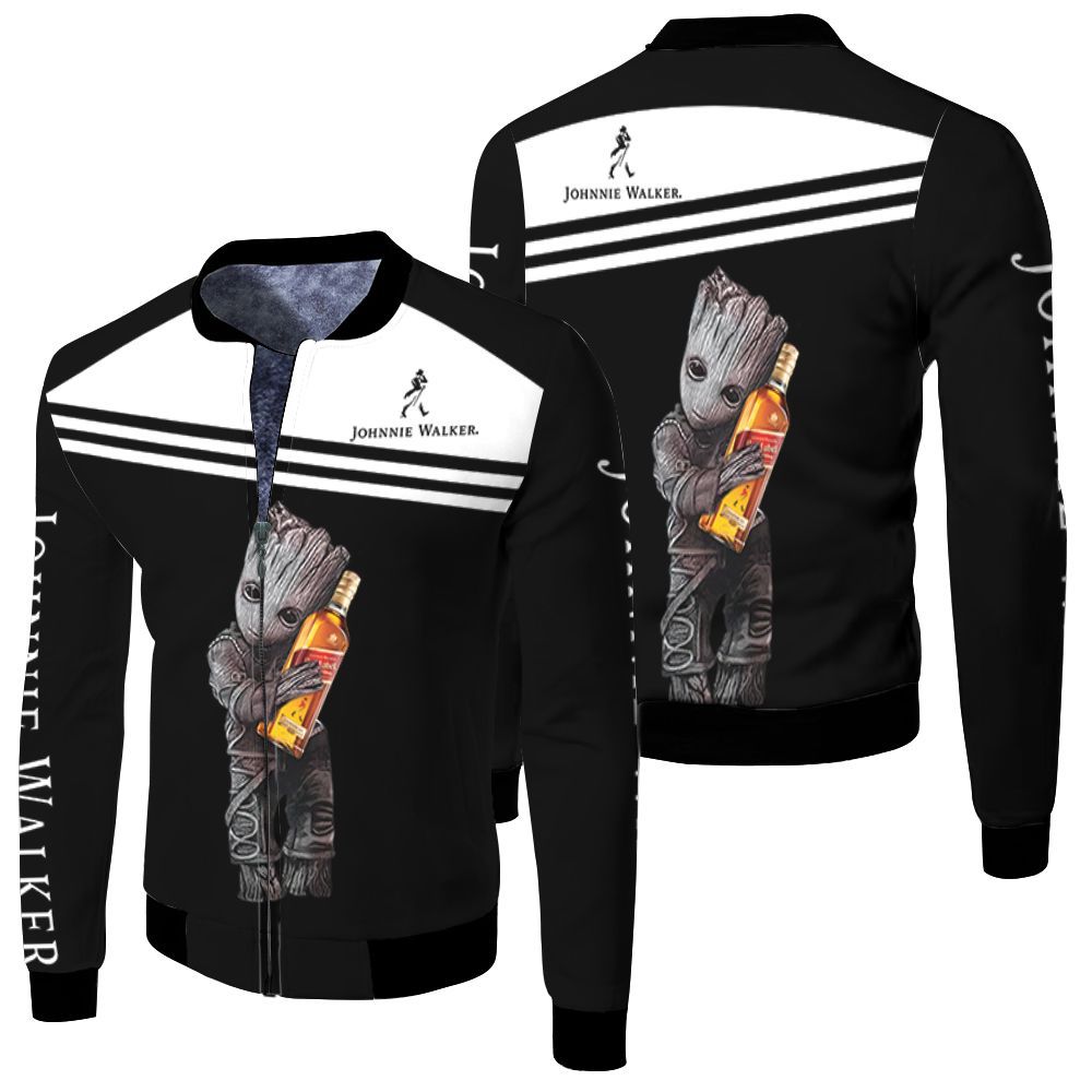 Groot Loves Johnnie Walker 3D Bomber Jacket Groot Loves Johnnie Walker 3D Bomber Jacket