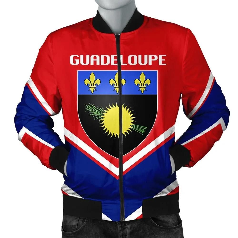 Guadeloupe Coat Of Arms Men Bomber Jacket Lucian Style J5W Bomber Jacket Guadeloupe Coat Of Arms Men Bomber Jacket Lucian Style J5W Bomber Jacket