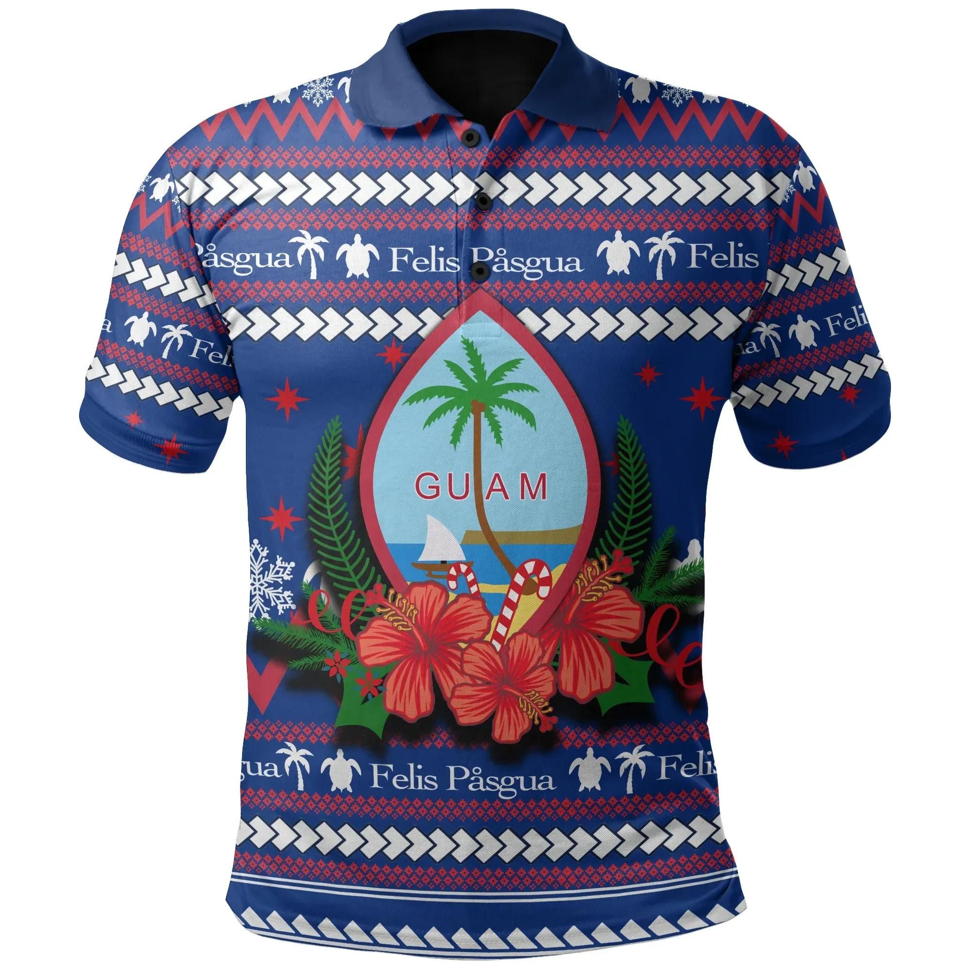 Guam Christmas laurel wreath Polo Shirt TH4 Guam Christmas laurel wreath Polo Shirt TH4