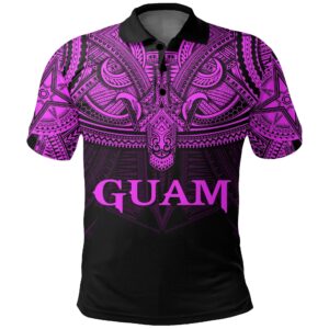 Guam (Pink) Polo Shirt Polynesian A15