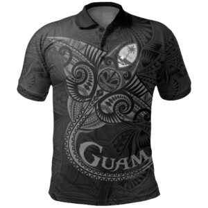 Guam Polo Shirt Manta Ray Tattoo A7