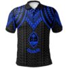 Guam Polo Shirt - Polynesian Armor Style Blue - BN39