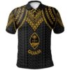 Guam Polo Shirt - Polynesian Armor Style Gold - BN39