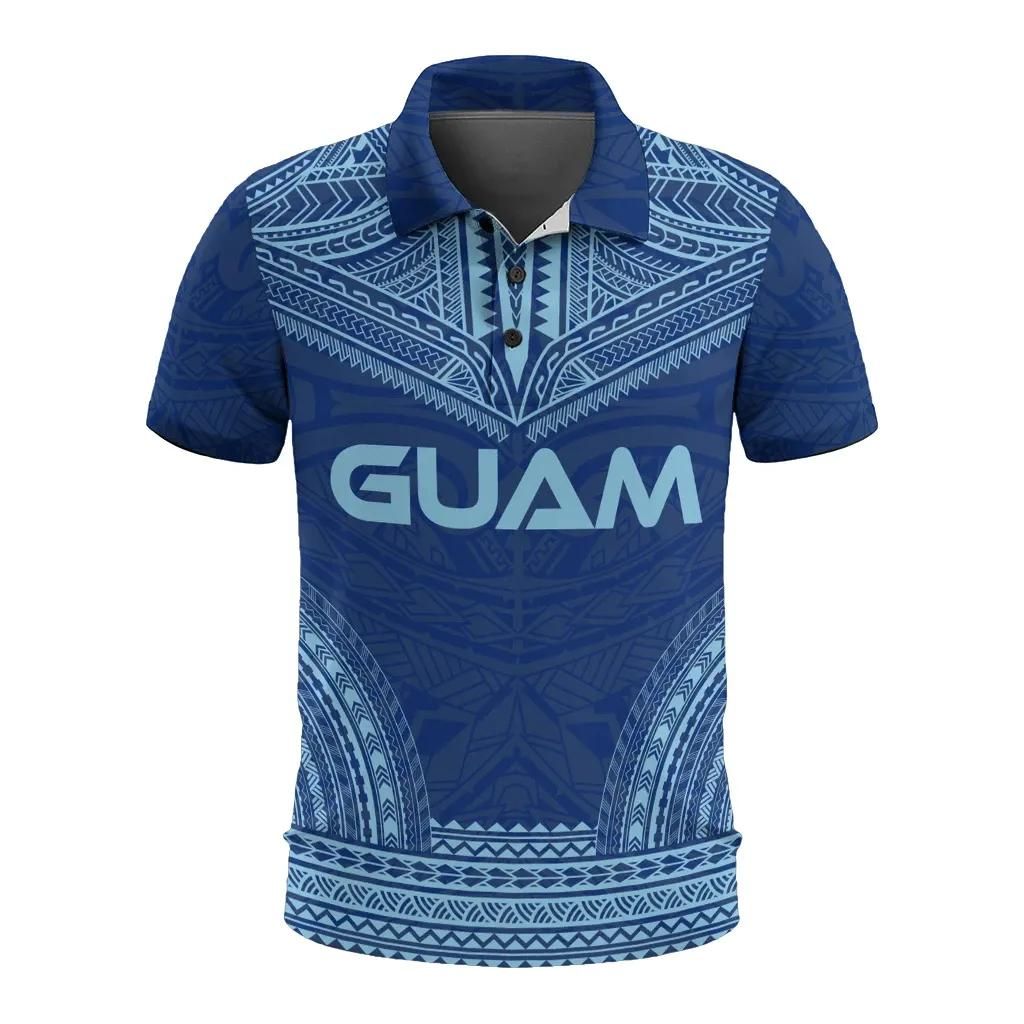Guam Polo Shirt - Polynesian Chief Flag Version - BN10 Guam Polo Shirt - Polynesian Chief Flag Version - BN10