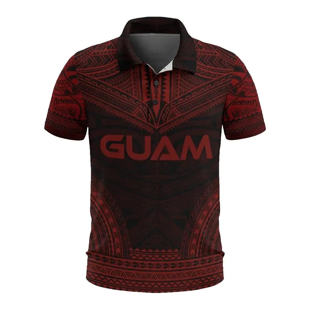Guam Polo Shirt - Polynesian Chief Red Version - BN10 Guam Polo Shirt - Polynesian Chief Red Version - BN10