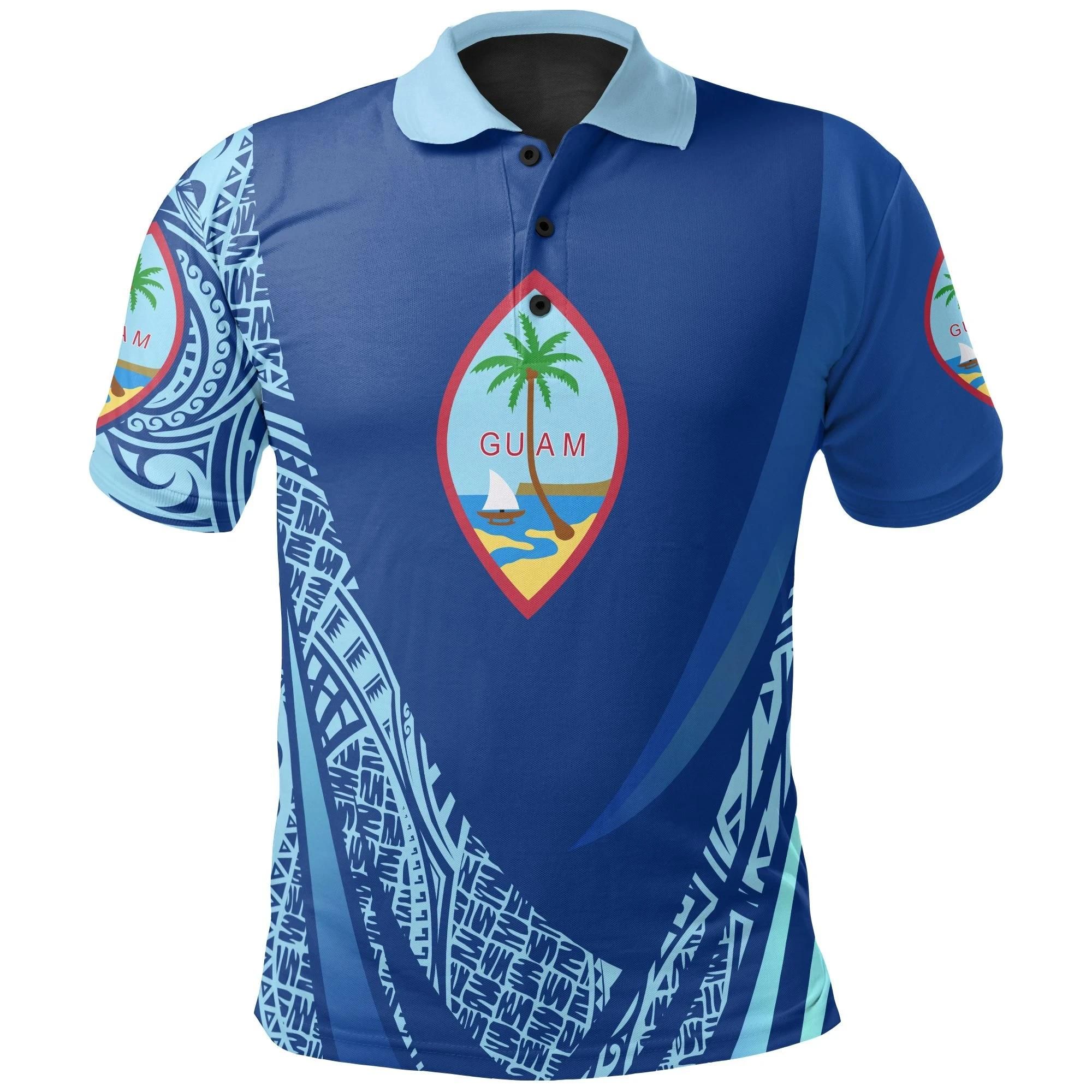Guam Polo Shirt - Polynesian Patterns Sport Style - BN01 Guam Polo Shirt - Polynesian Patterns Sport Style - BN01