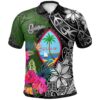 Guam Polo Shirt - Turtle Plumeria Banana Leaf - BN11