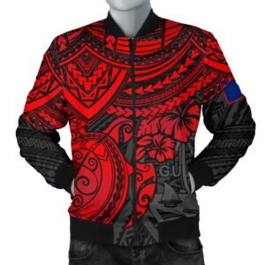 Guam Polynesian Bomber Jacket (Men) - Red Turtle - BN15 Bomber Jacket