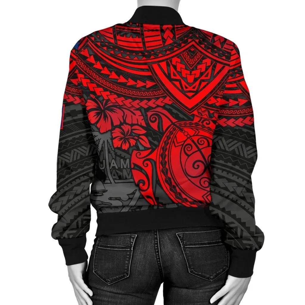 Guam-Polynesian-Bomber-Jacket-Women-Red-Turtle-BN15-Bomber-Jacket-1