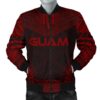 Guam Polynesian Chief Men's Bomber Jacket - Red Version - Bn10 Bomber Jacket