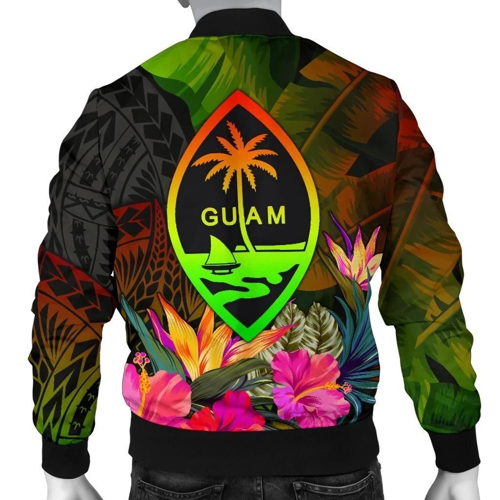 Guam-Polynesian-Mens-Bomber-Jacket-Hibiscus-and-Banana-Leaves-BN15-Bomber-Jacket-1