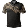 Guam Polynesian Polo Shirt - Gold Heart Shield - BN11
