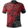 Guam Polynesian Polo Shirt - Red Turtle - BN15