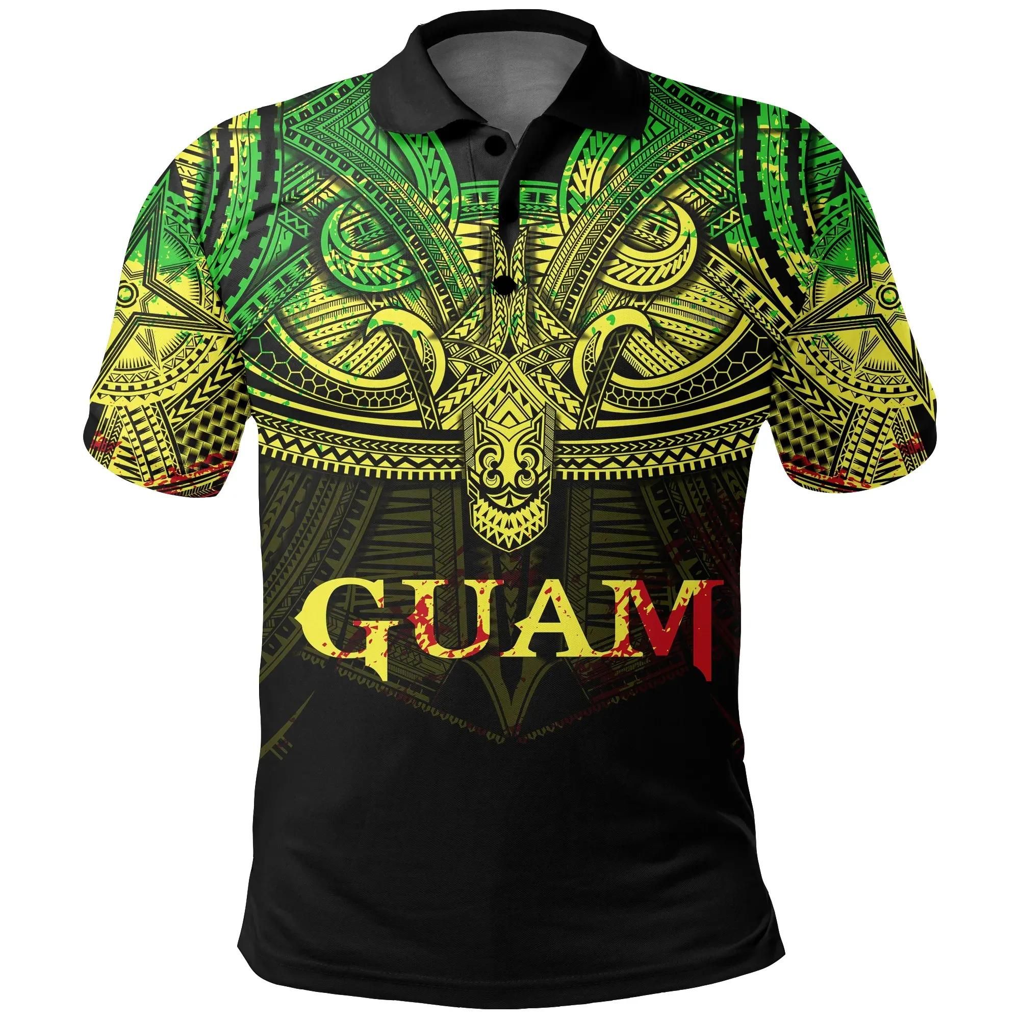 Guam (Reggae) Polo Shirt Polynesian A15 Guam (Reggae) Polo Shirt Polynesian A15
