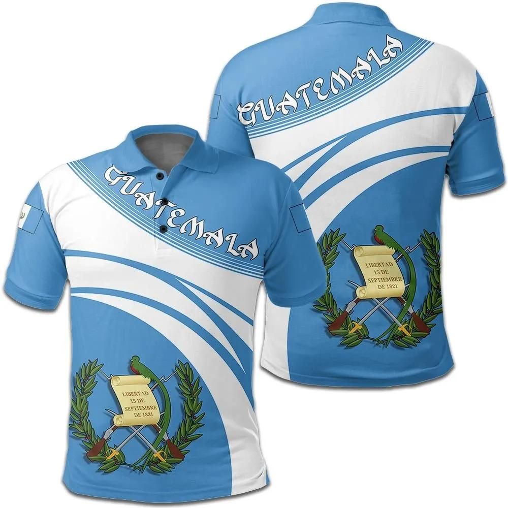 Guatemala Coat Of Arms Polo Shirt Cricket Style J5W Guatemala Coat Of Arms Polo Shirt Cricket Style J5W