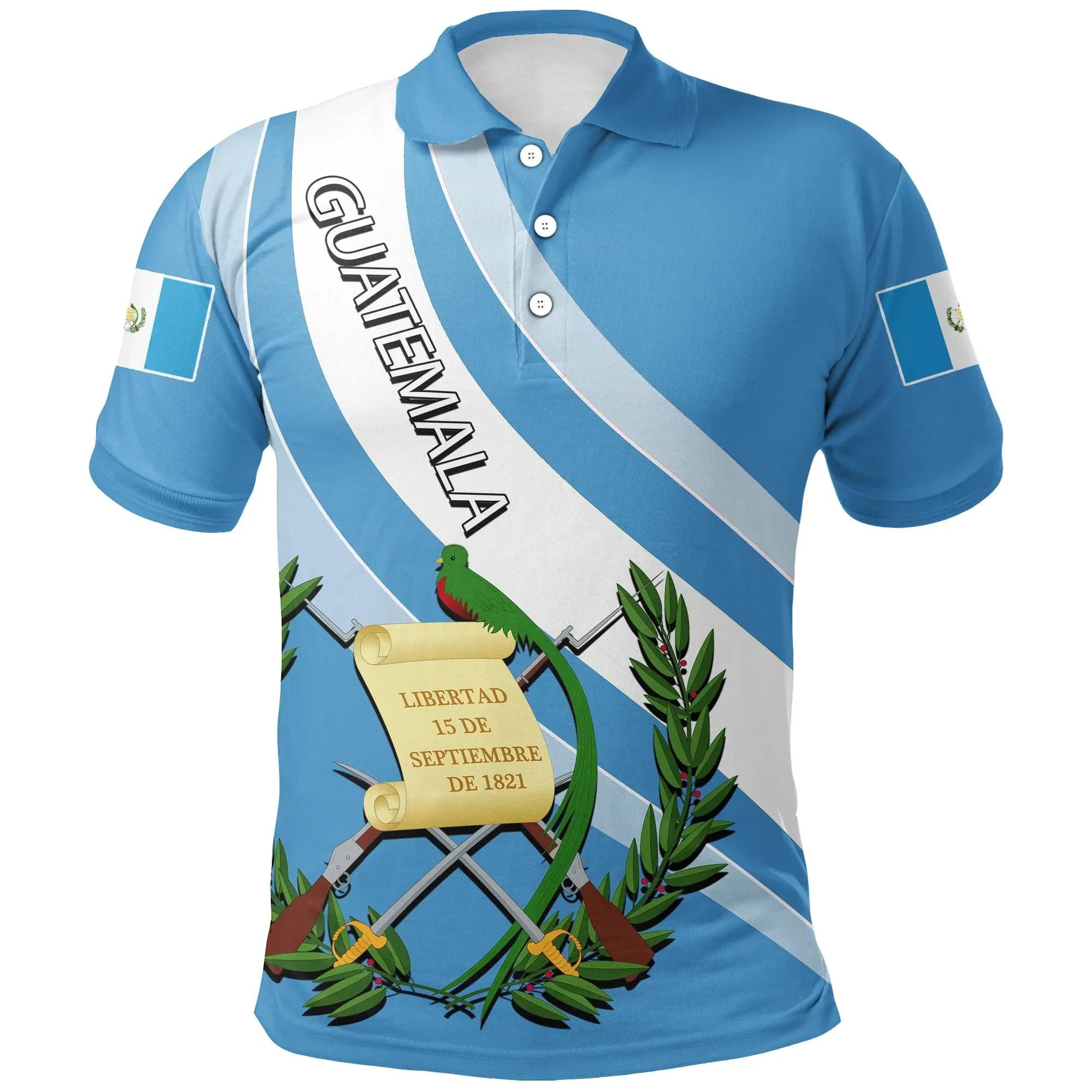 Guatemala Polo Shirt - Special Flag A21 Guatemala Polo Shirt - Special Flag A21